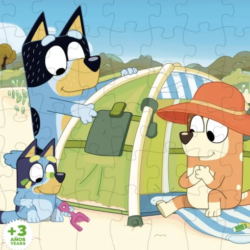 Bluey Puzzle ECO doble cara para colorear 24 piezas XL - Juguetes Amigables