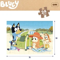 Bluey Puzzle ECO doble cara para colorear 24 piezas XL - Juguetes Amigables