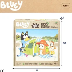 Bluey Puzzle ECO doble cara para colorear 24 piezas XL - Juguetes Amigables
