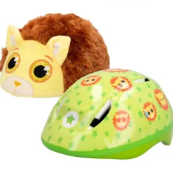 Casco infantil con funda de peluche de león K3YRIDERS