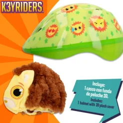 Casco infantil con funda de peluche de león K3YRIDERS