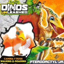 Dinosaurio interactivo Pterodáctilo c/sonido y movimiento Dinos Unleashed