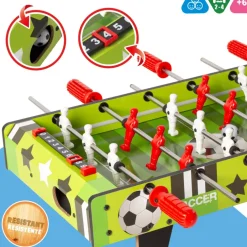 Futbolín de mesa madera c/luces 60x32x14 cm CB Games
