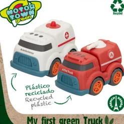 Motor Town Green Set vehículos de emergencia juguete