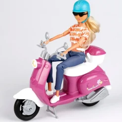 Muñeca con scooter y accesorios Isabella