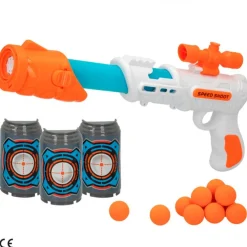 Pistola de bolas con 3 latas Warriors