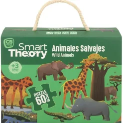 Puzzle animales salvajes 60 piezas grandes Smart Theory