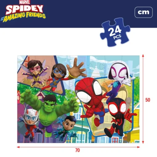 Spidey y su superequipo Puzzle doble cara para colorear 24 piezas XL ...