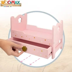 WOOMAX Cama madera para muñecas