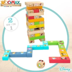 WOOMAX Disney Juego de bloques apilables de madera