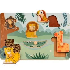 WOOMAX Zookabee Puzle madera animales con texturas