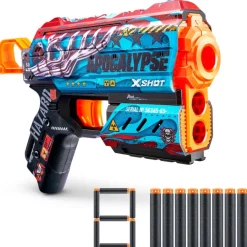 X-Shot Skins Pistola de juguete c/8 dardos de espuma