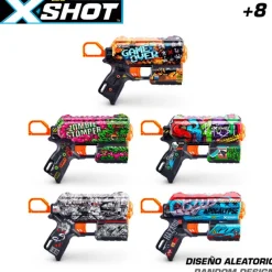 X-Shot Skins Pistola de juguete c/8 dardos de espuma