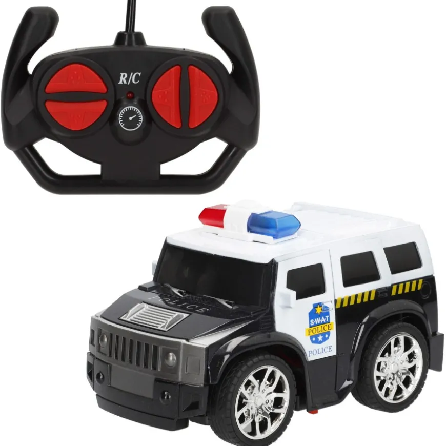 ColorBaby Speed & Go – Coche Teledirigido De Policía Nacional Equipo SWAT – Escala 1:24, Velocidad 10-12 Km/h, Mando 27 MHz – Juguete De Radiocontrol Para Niños +4 Años